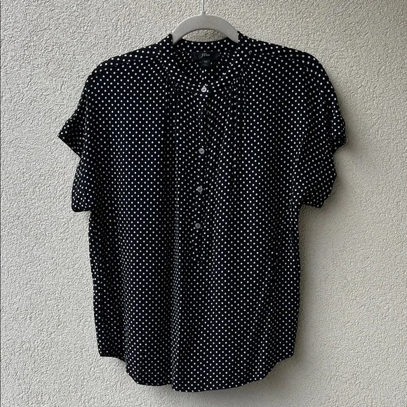 J.Crew Drapey Popover Shirt in Dots - Picture 3 of 9